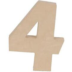 Chiffre 4 kraft 20cm - Kraft