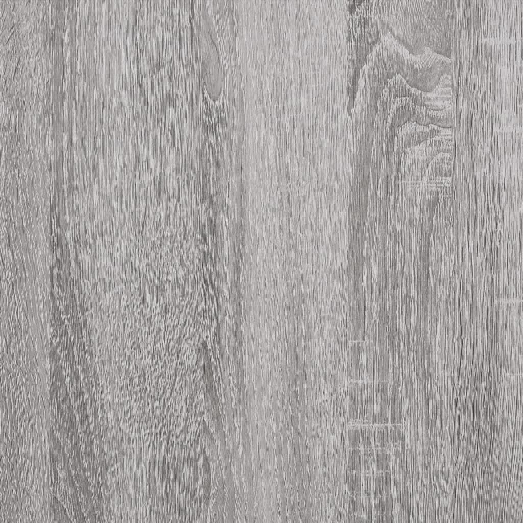vidaXL Printerstandaard met 2 lagen, grijs, Sonoma eikenhout, 44x26x31,5 cm