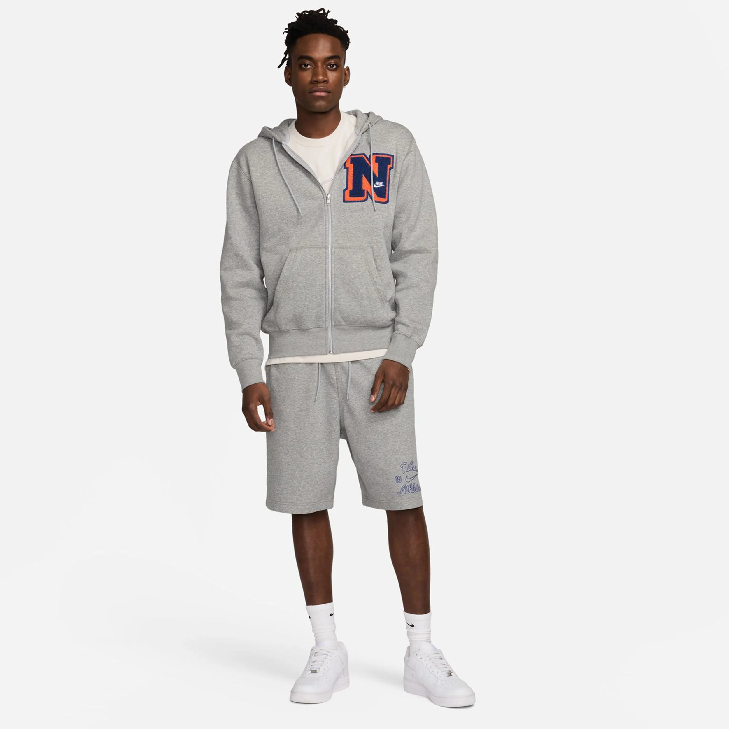 Nike Club Full Zip Gilet En Coton Hommes - Gris