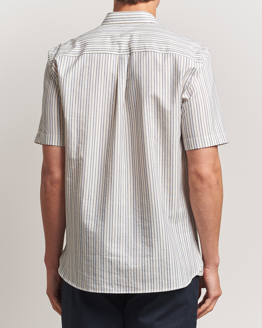 Sunspel Vintage Stripe Shirt Ecru/Denim