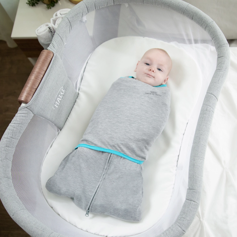 HALO® SleepSack® Ideal Temp Wickelschlafsack Heather GrayAqua