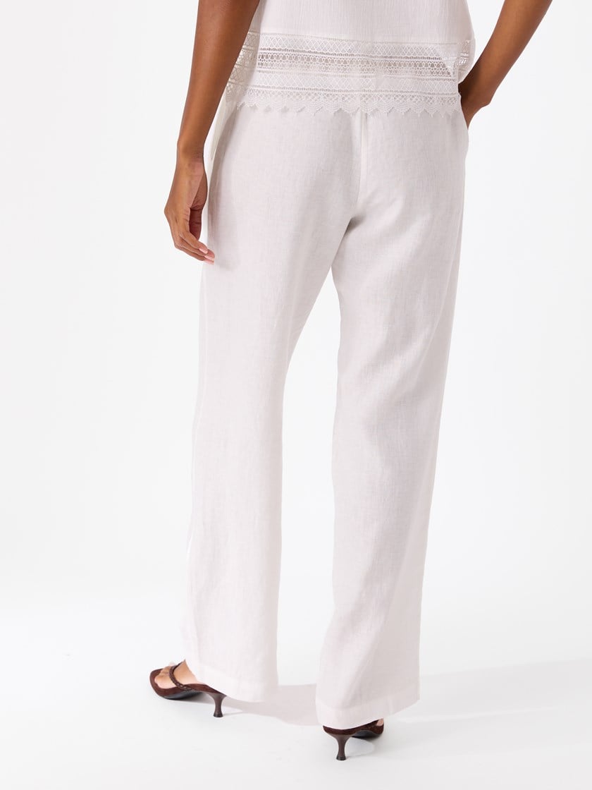 Diondra linbukse Bright White