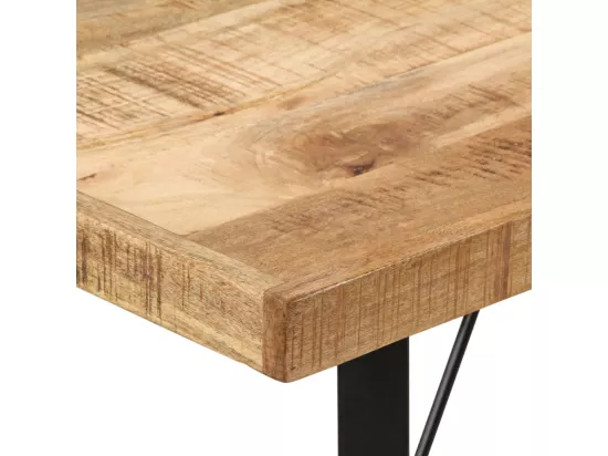 Table de bar 110x55x107 cm bois massif de manguier et fer