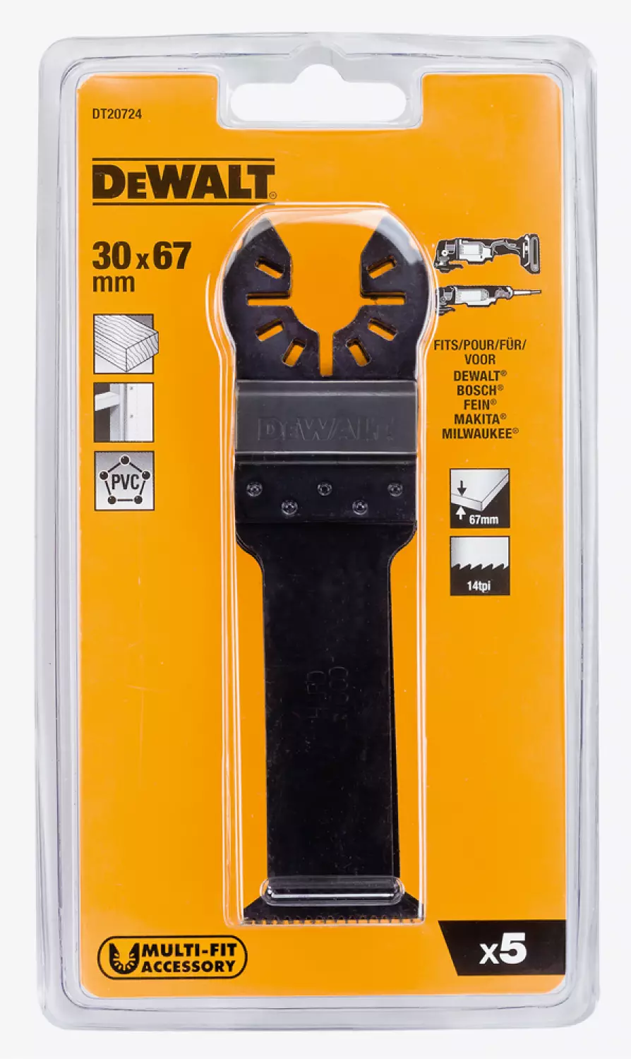 DeWALT DT20724 HCS invalzaagblad voor hard hout - 31mm (5st)