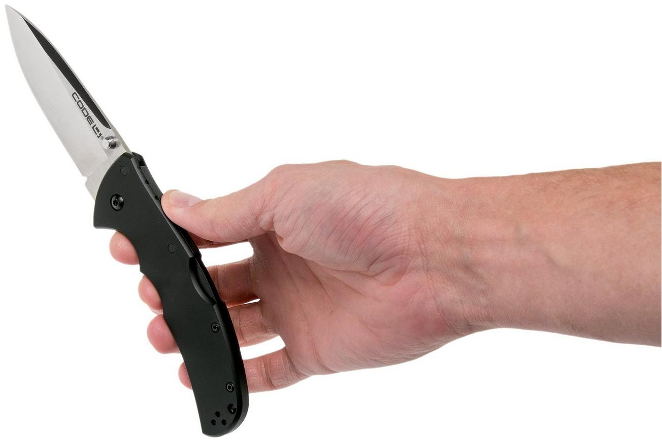 Cold Steel Code 4 Spear Point 58PAS Black CPM S35VN plain edge, zakmes
