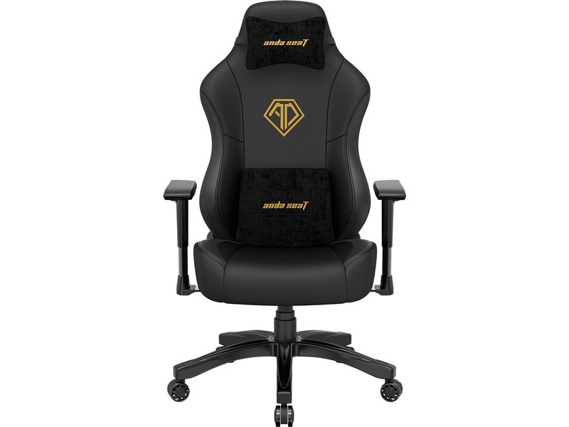 Anda Seat Gaming-Stuhl Phantom 3 Schwarz Gaming-Stuhl aus Kunstleder und mit einer Belastbarkeit von bis zu 100 kg