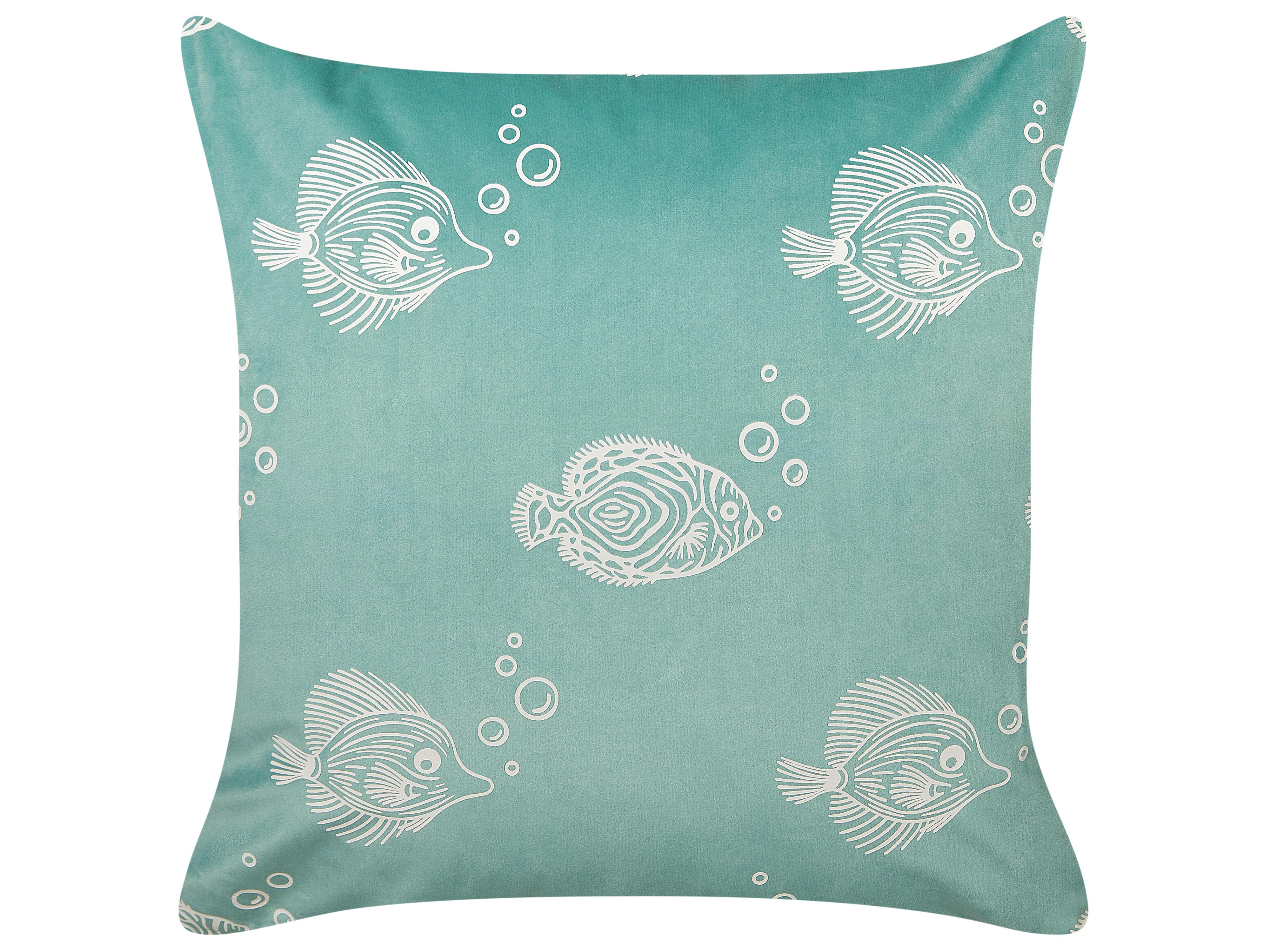 Set van 2 sierkussens SOLIDAGO Fluweel 45 x 45 cm Groen
