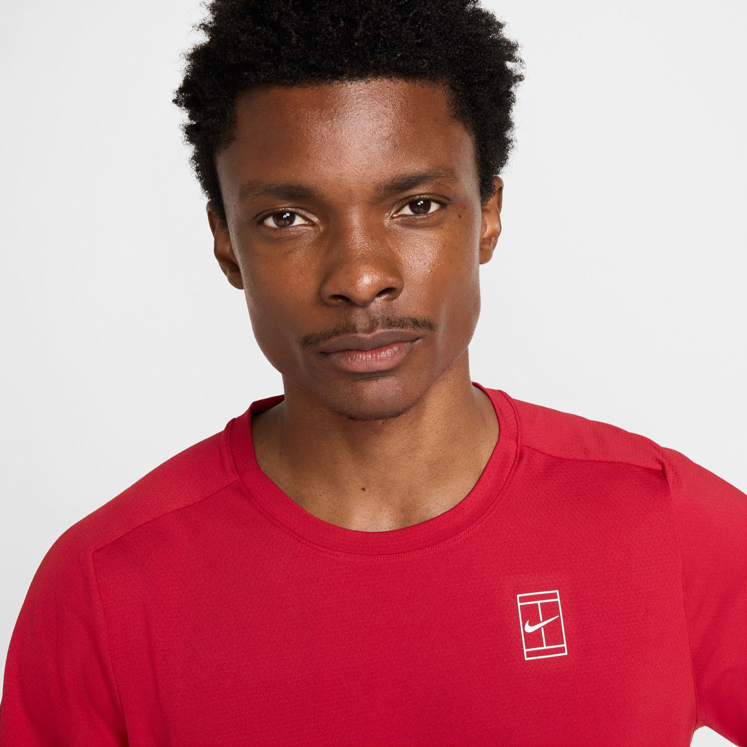 Nike Court Dri-Fit Advantage T-shirt Hommes - Rouge , Blanc