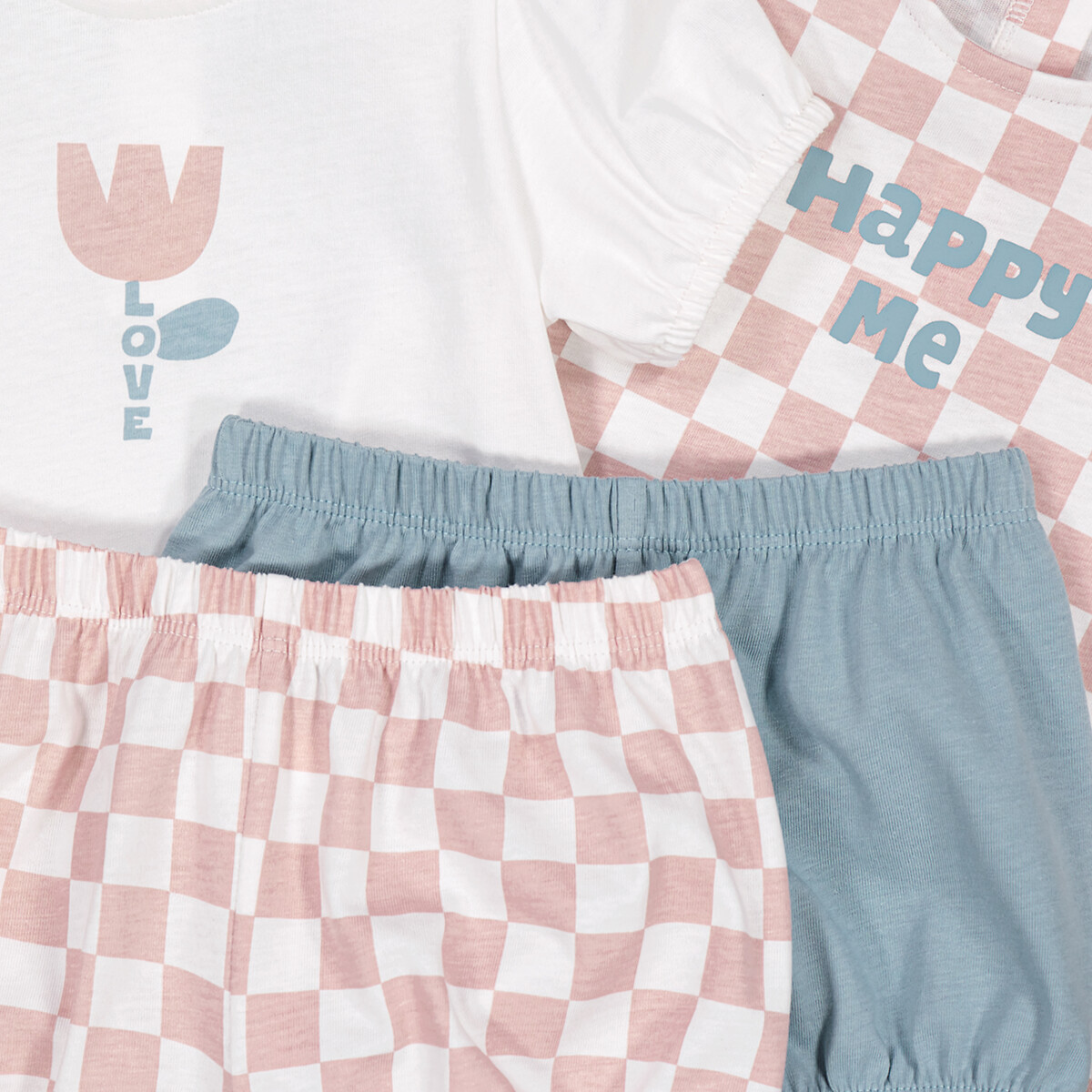 COLEÇÃO LA REDOUTE<br>Conjunto de 2 shorts de pijama em malha de algodão