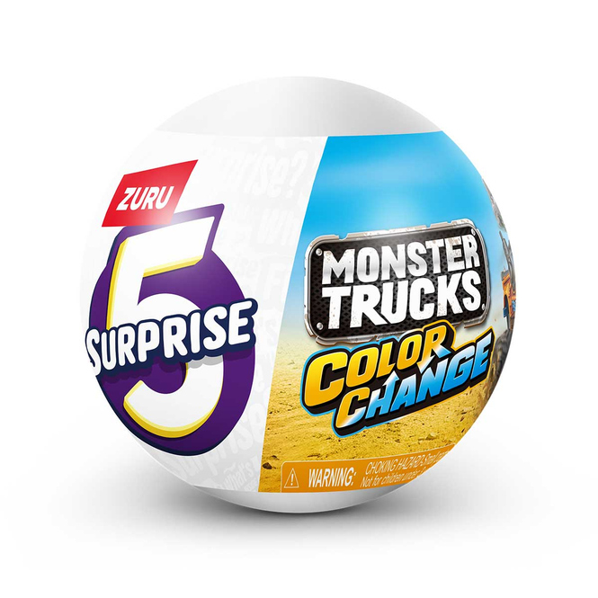 5 Surprise - Monster Trucks Color Change - Überraschungskapsel