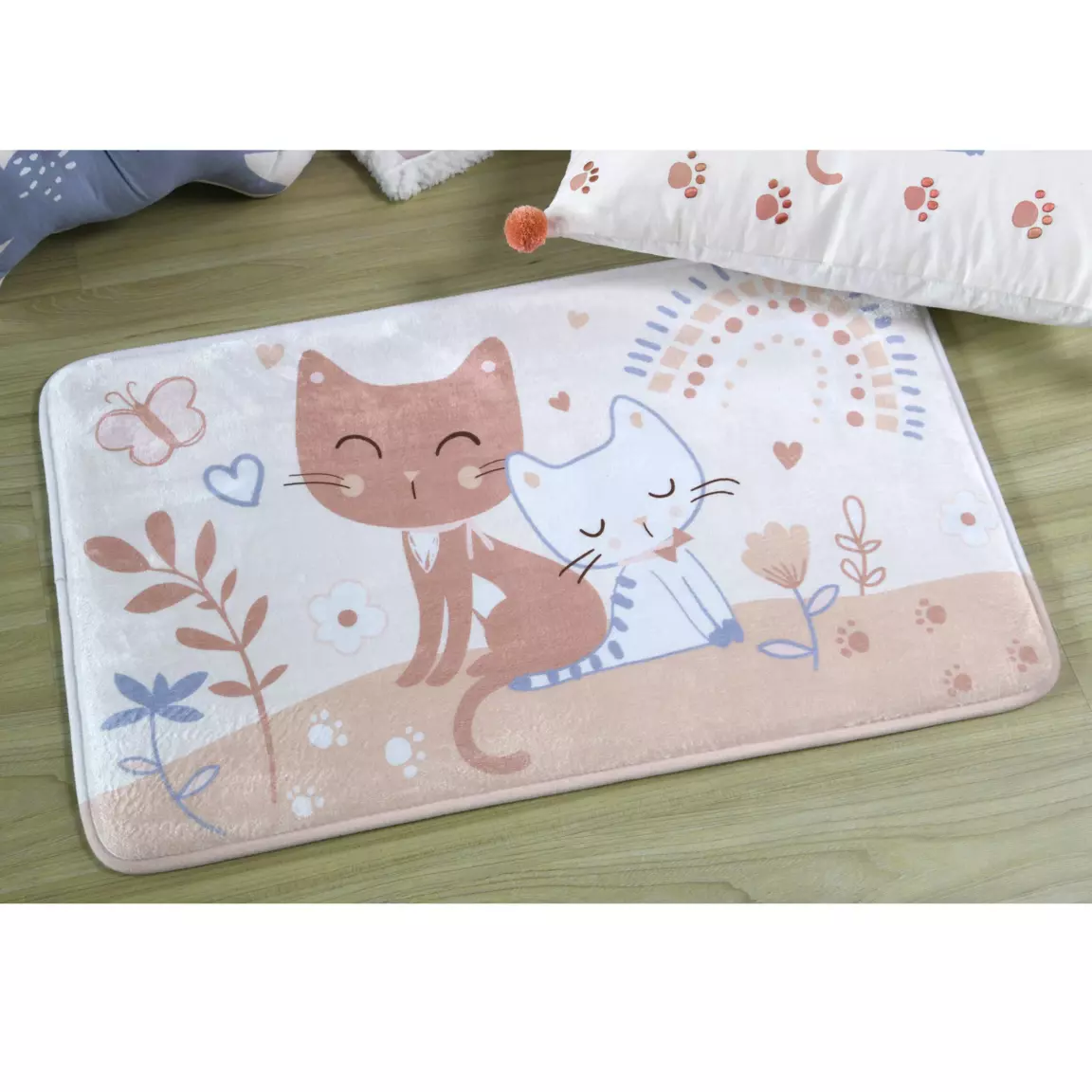 Tapis antidérapant (75 cm) Zoéline Rose