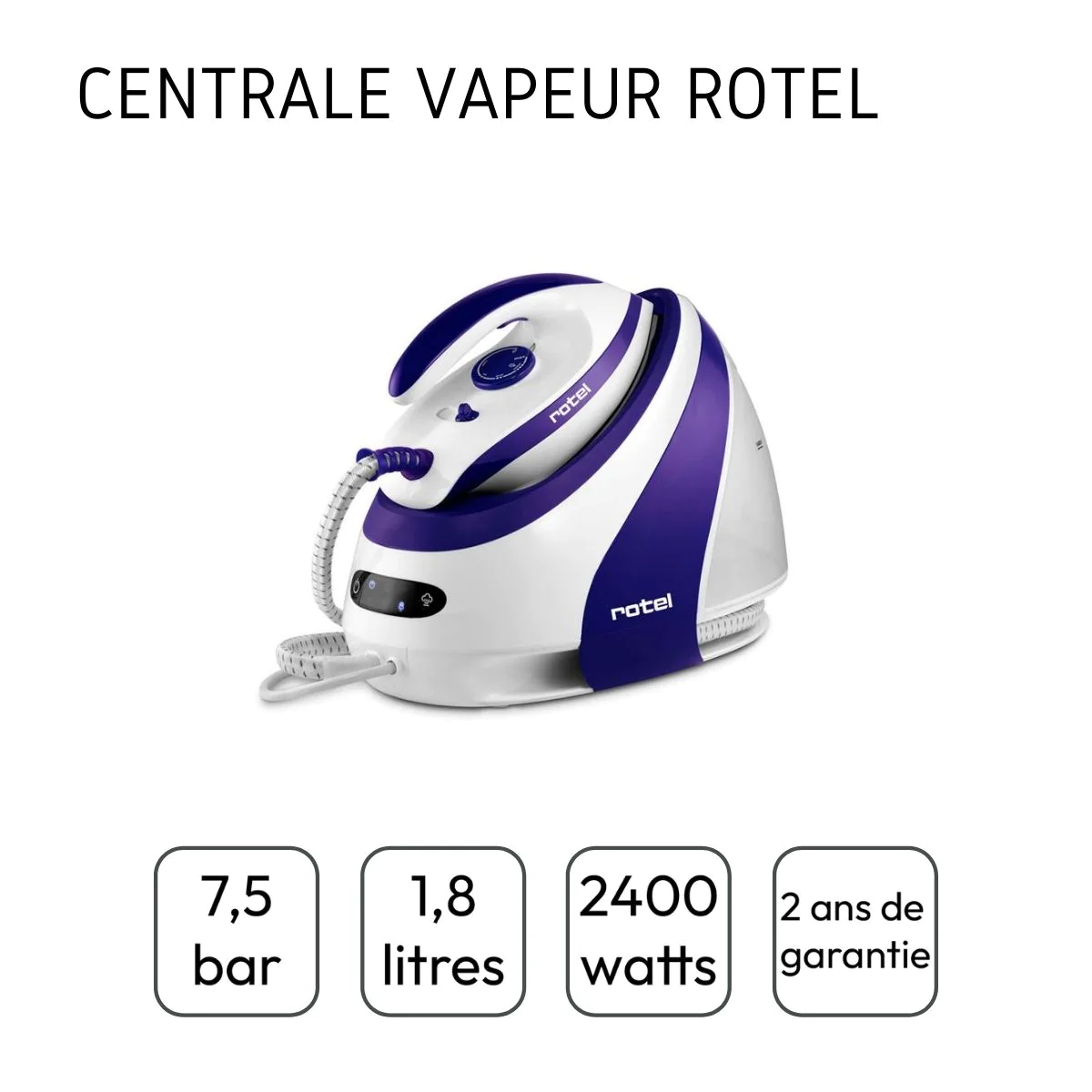 Centrale vapeur avec réservoir d'1,8 litres Rotel