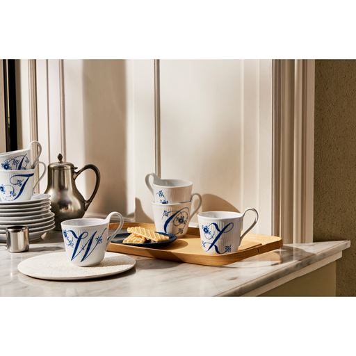 Royal Copenhagen Alfabet Højhankskop, W, 33 cl