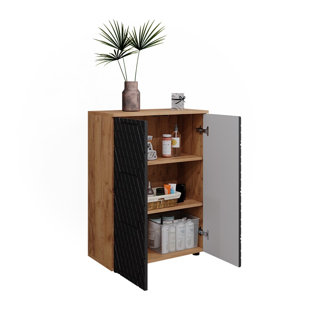 Vicco Badschrank Irma Eiche Anthrazit 60 x 81 cm Badezimmer