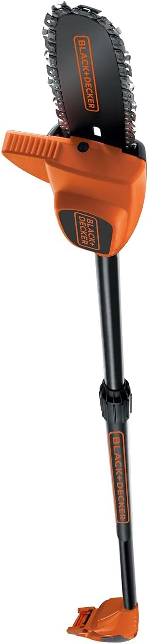 Black+Decker 18V Akku-Hochentaster (für Reichweite bis 4m, geeignet für schwer erreichbare Äste, schnelle Höhenanpassung, Schnittstärke, 17 cm, Schwertlänge 20 cm, ohne Akku und Ladegerät) GPC1820LB