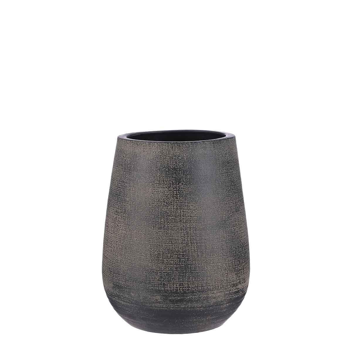 Mica decorations vase victor - 25x25x30 cm - terre cuite - marron