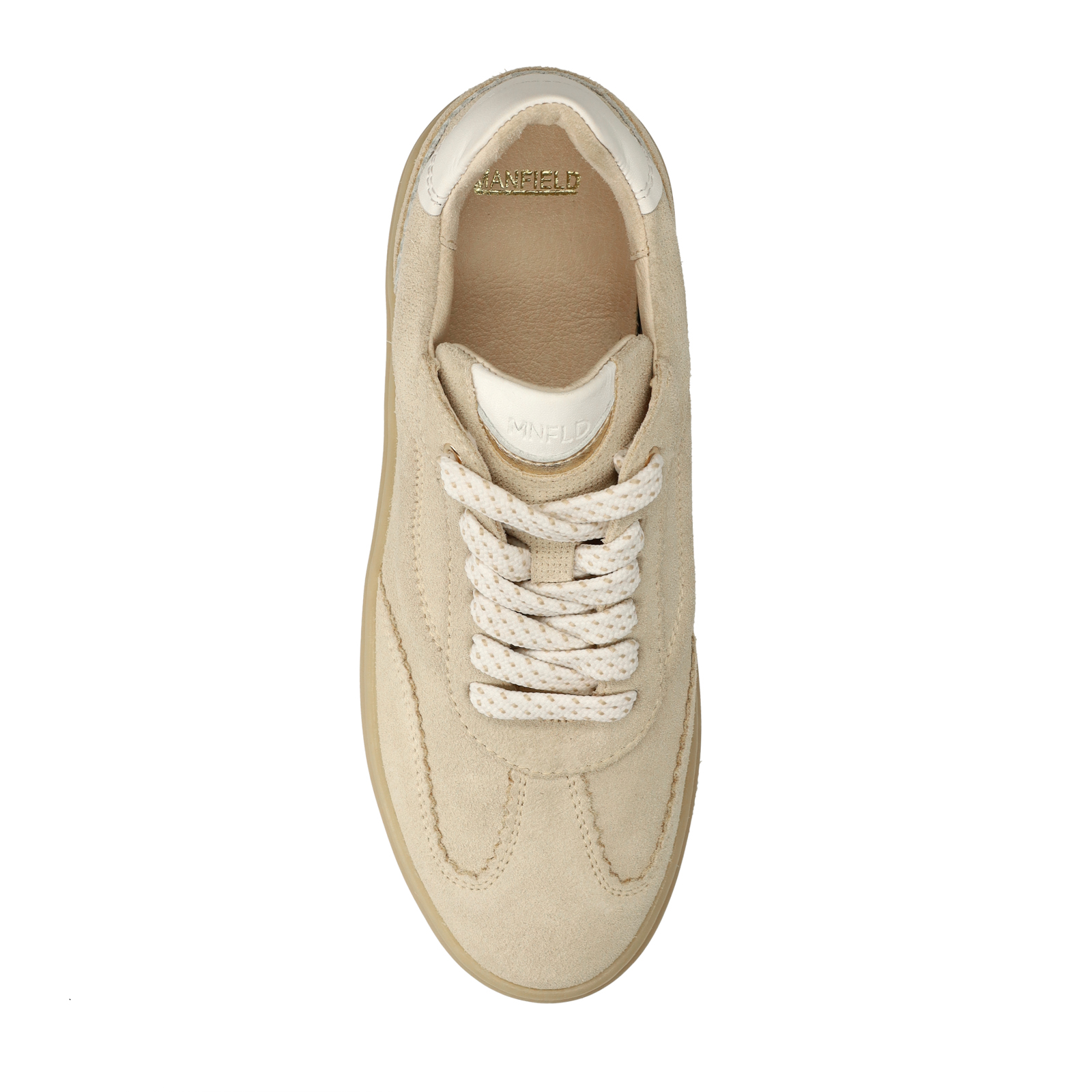 Beige leren sneakers