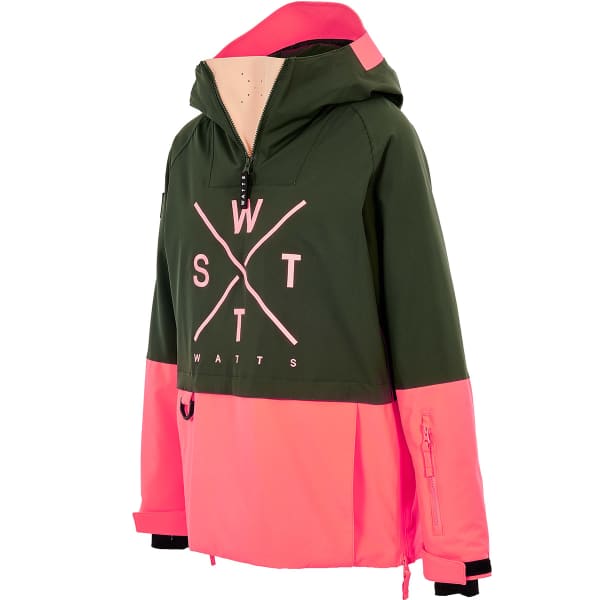 Veste de ski WATTS XMETODG W GREEN/FLUO PINK
