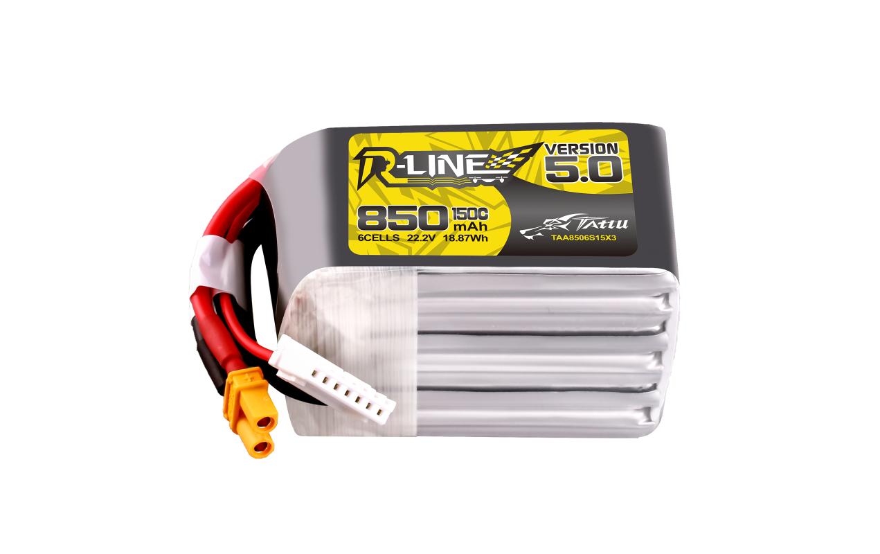 RC-Akku LiPo 850 mAh 22.2 V 150C R-Line V5.06S LiPo Akku für 3-5