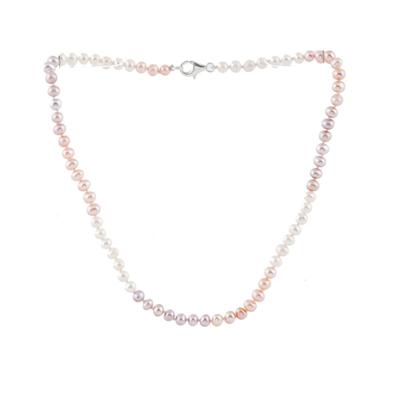 Collier Enfant en Perles de culture Multicolores et Argent 925