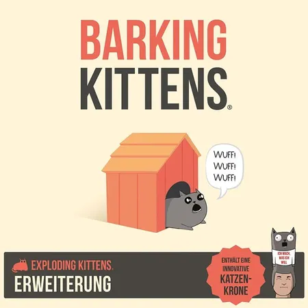 Asmodee Exploding Kittens - Barking Kittens [Erweiterung]
