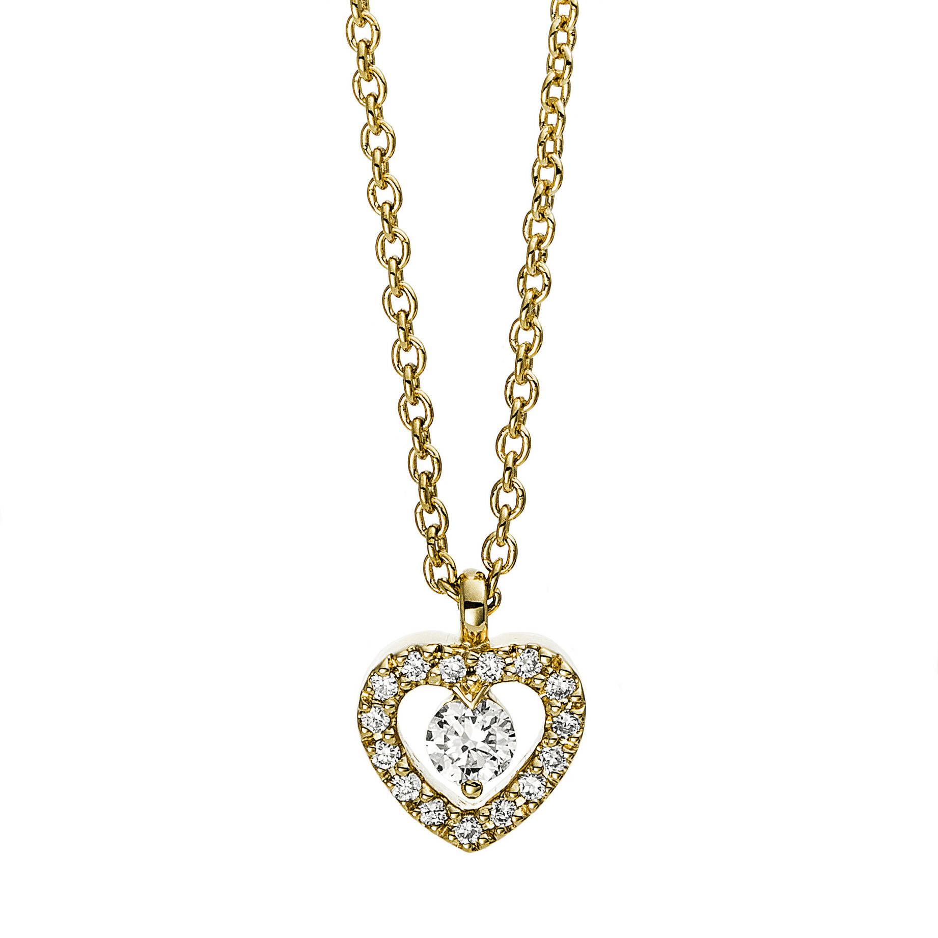 Diamond Group| Damen Kette mit Herzanhänger