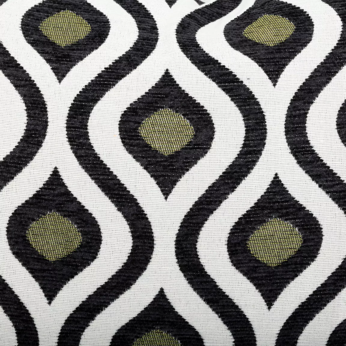 Coussin rectangulaire polycoton (35 x 58 cm) Twist Noir