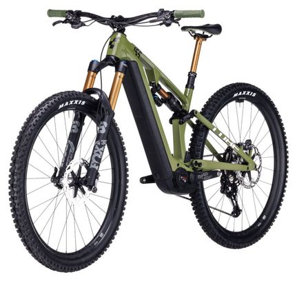 VTT Électrique Tout-Suspendu Cube Stereo Hybrid One55 C:68X TM 750 Shimano Deore XT 12V 750 Wh 29'' Vert Olive 2024