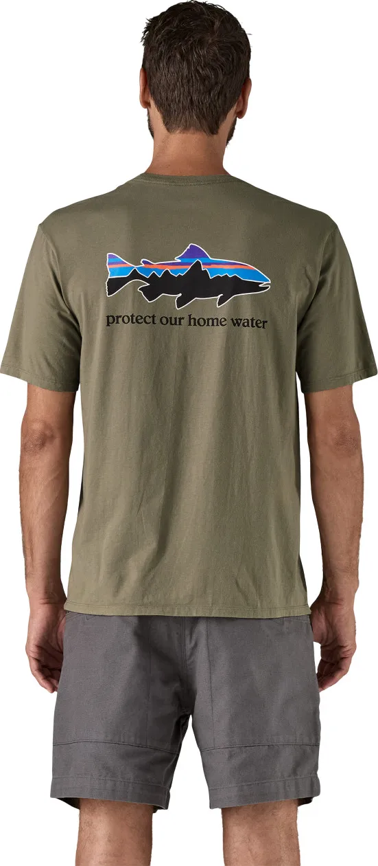 Patagonia M's Home Water Trout Organic T-Shirt River Rock Green