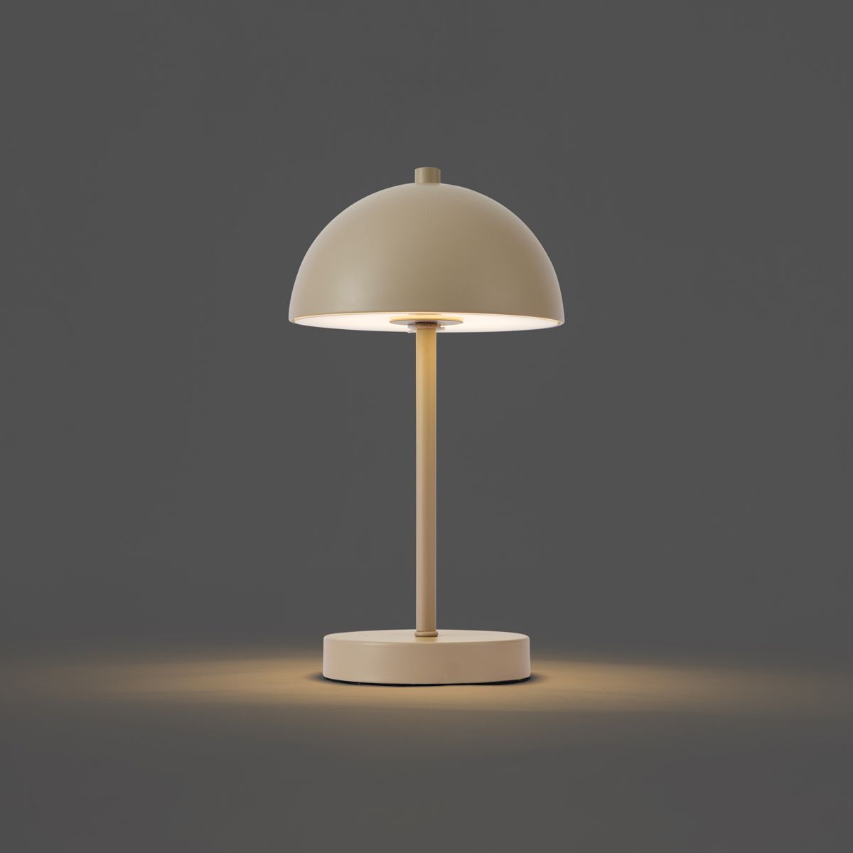Buiten tafellamp beige incl. LED 3-staps dimbaar IP44 oplaadbaar - Keira