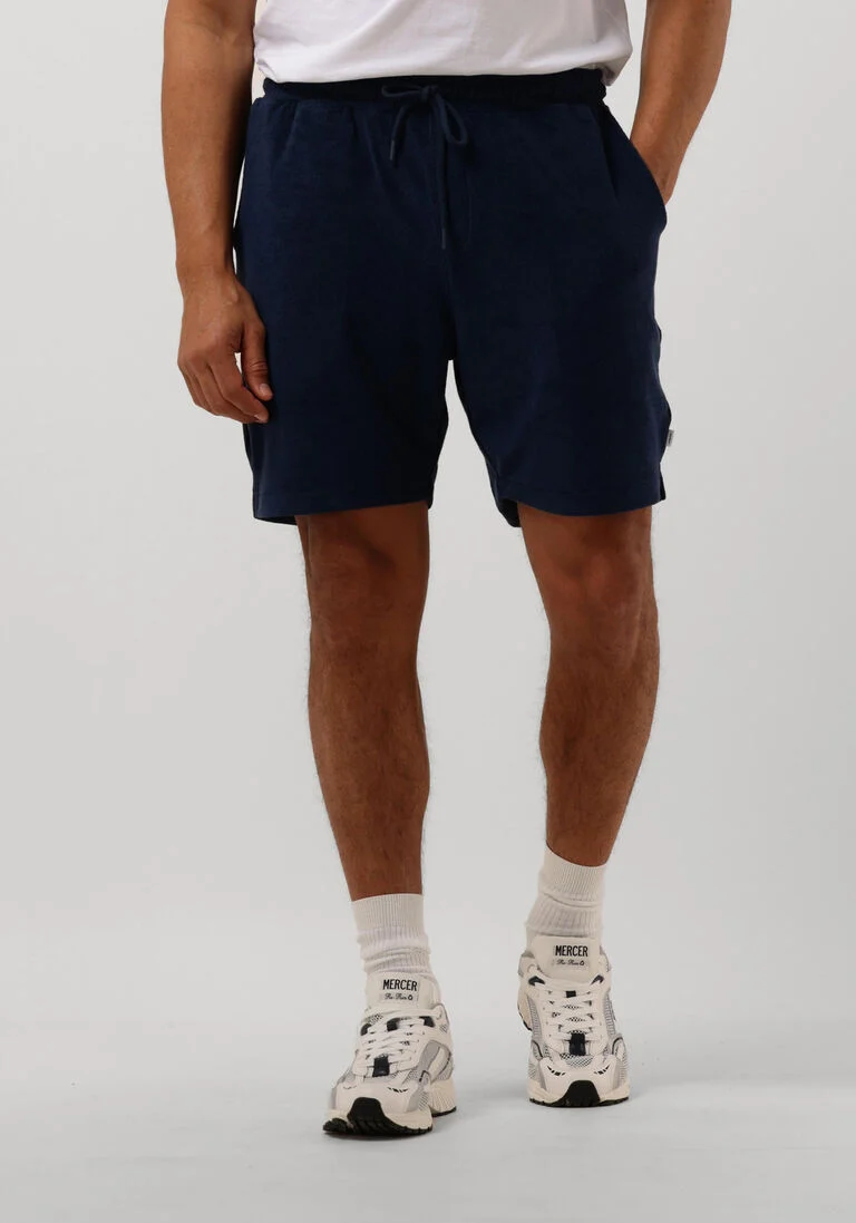WOODBIRD donkerblauwe woodbird korte broek bommy terry shorts