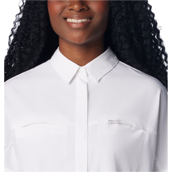 Chemise randonnée COLUMBIA W BOUNDLESS TREK SHORT SLEEVE BUTTON UP WHITE