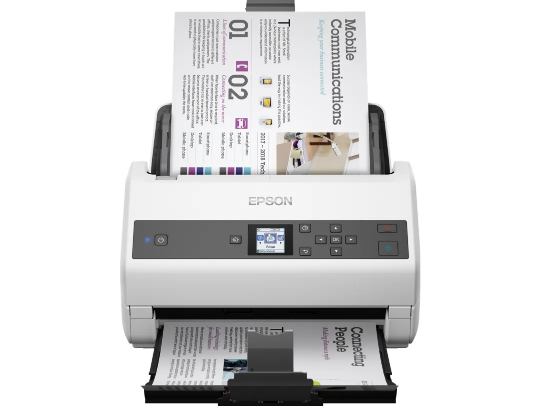 Epson WorkForce DS-870 - Dokumentscanner - Contact Image Sensor (CIS) - Duplex - A4 - 600 dpi x 600 dpi - op til 65 ppm (mono) / op til 65 ppm (farve) - ADF (100 ark) - op til 7000 scanninger pr. dag - USB 3.0