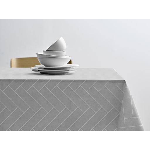 Södahl Tiles Damaskdug, Light Grey, 140x270 cm