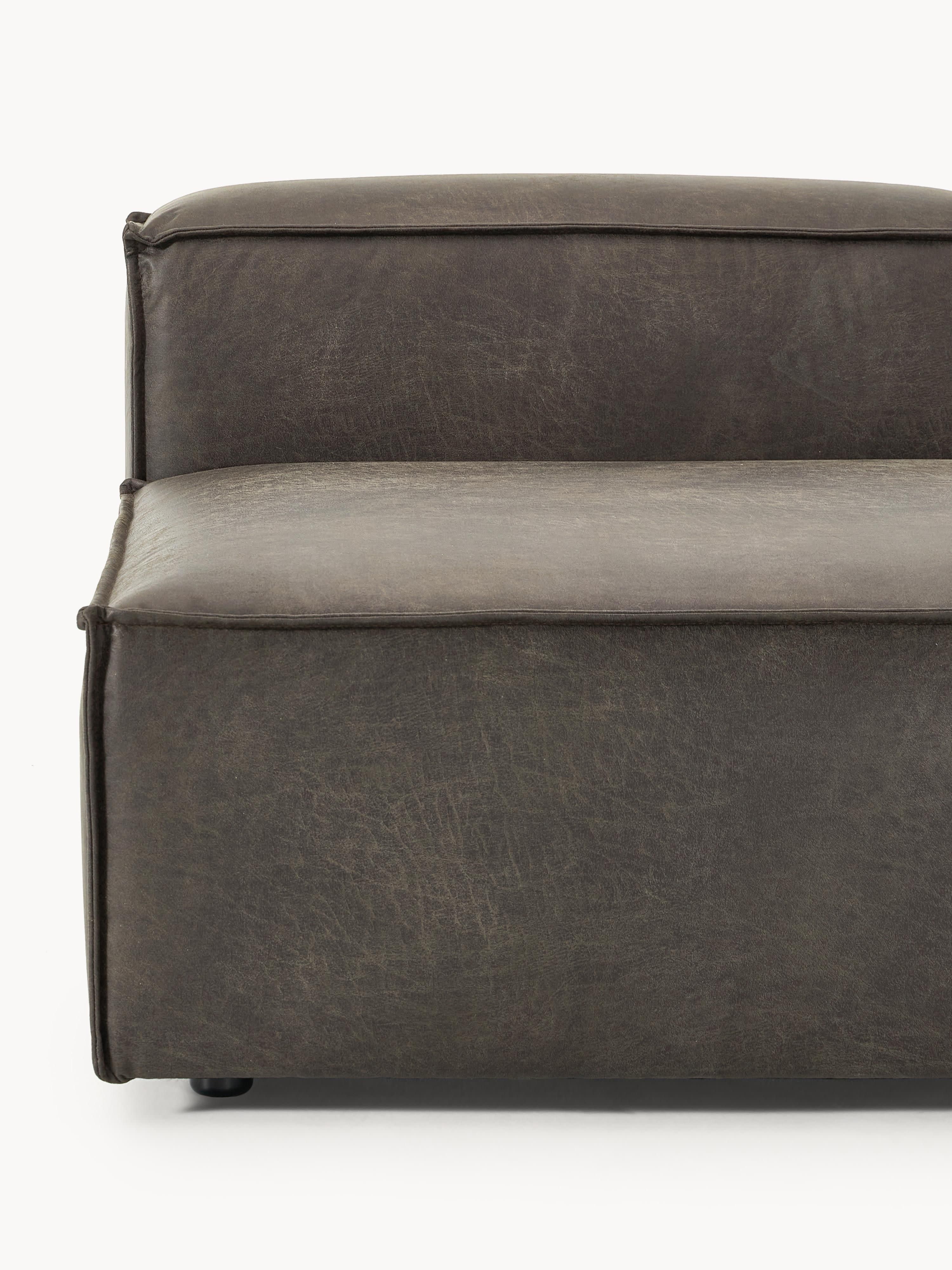 Chaise longue module Lennon van gerecycled leer