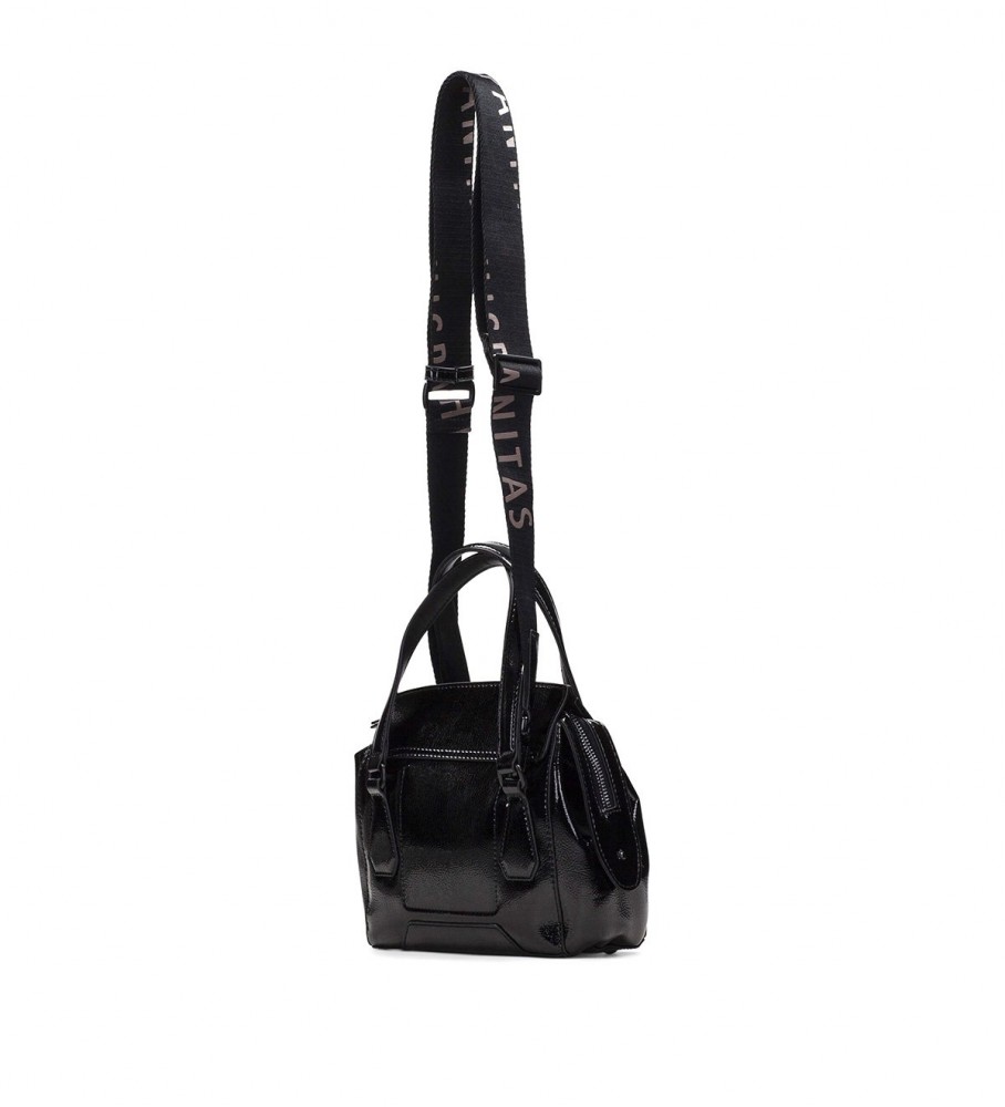 Bolsa tipo balde Hispanitas, preta