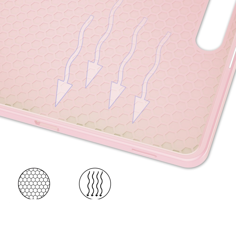 Samsung Galaxy Tab S9 FE  Plus Leder Tasche Smart Cover Hülle S-Pen Halterung - Rosa