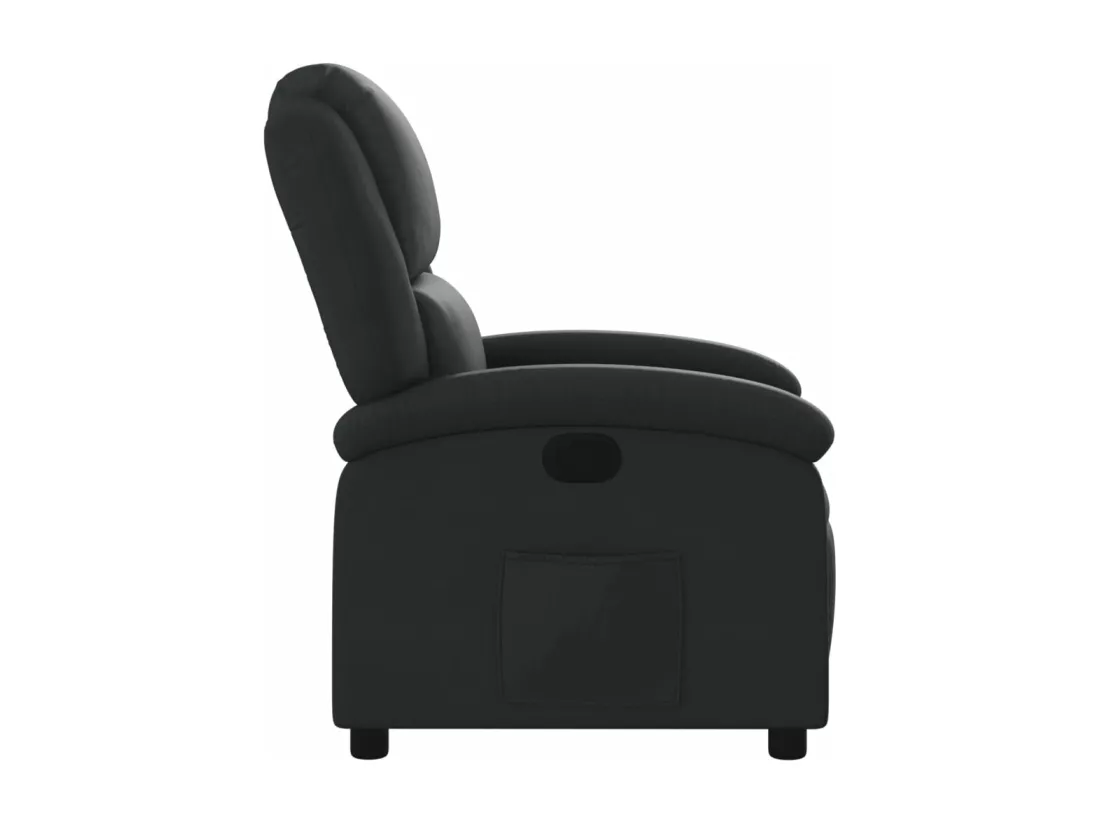 Fauteuil inclinable noir cuir véritable