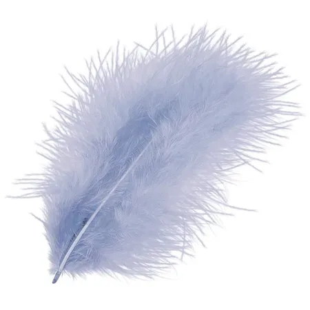 Knorr Prandell Marabufedern, hellblau, ca. 10cm, 15 Stück