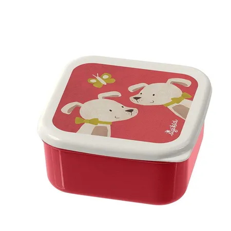 Sigikid Brotdosen Motiv Hund 3er Set, rot
