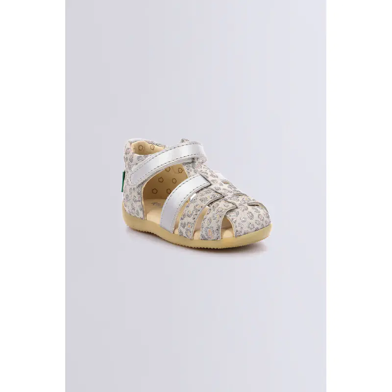 Bigflo Beige leopard SANDALES Cuir Fille