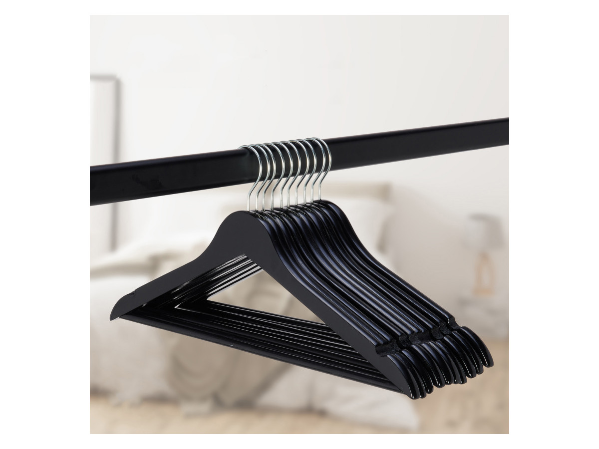 Infinity goods set van 30 houten kledinghangers - Black