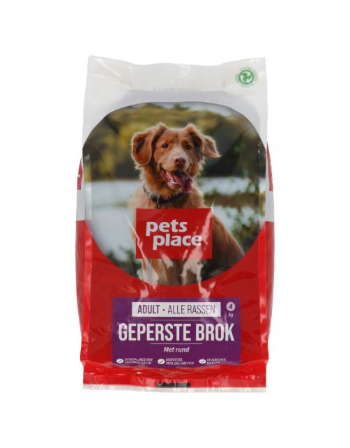 Pets Place Adult Geperste Brokken Gevogelte&Vlees - Hondenvoer