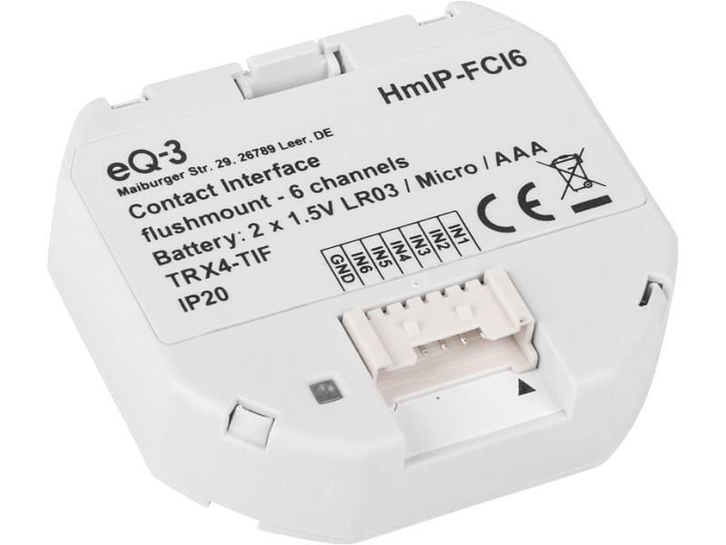Homematic IP Smart Home Kontakt-Schnittstelle - 6-fach Tasterschnittstelle, Schalterschnitttelle, Kontaktschnittstelle, Interface – HmIP-FCI6