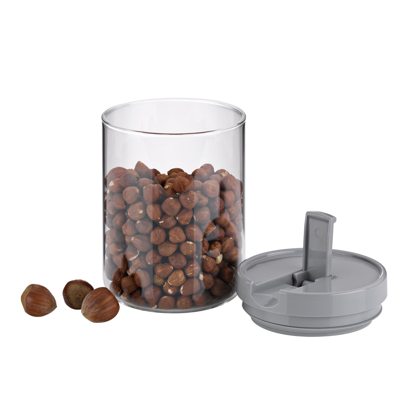 kela Vorratsdose ARIK 600 ml Glas grau