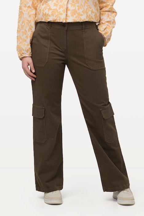Cargohose Mary, weites Bein, Cargotaschen, Biobaumwolle