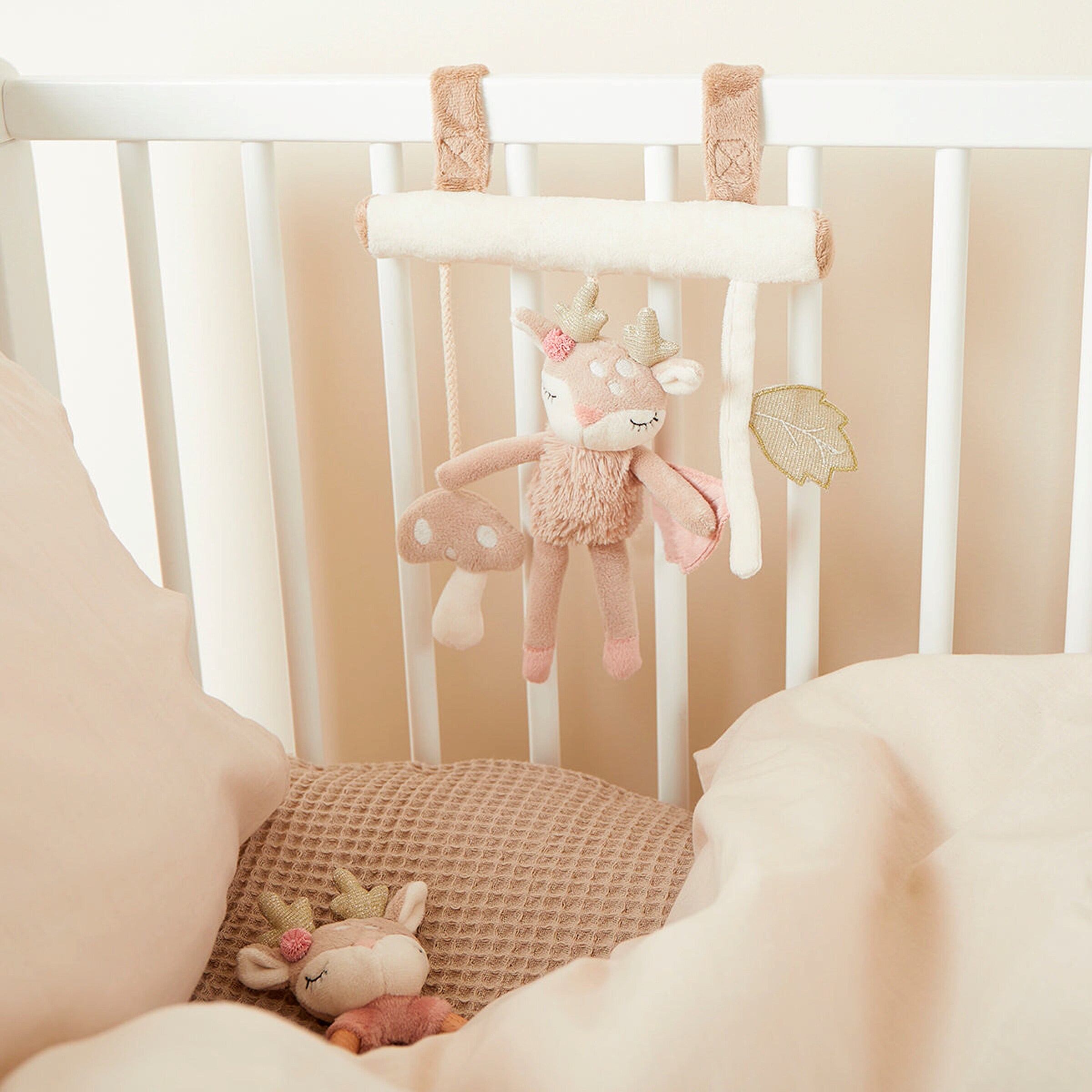 Bieco Kinderwagen Kette Design Reh - ab Geburt Beige
