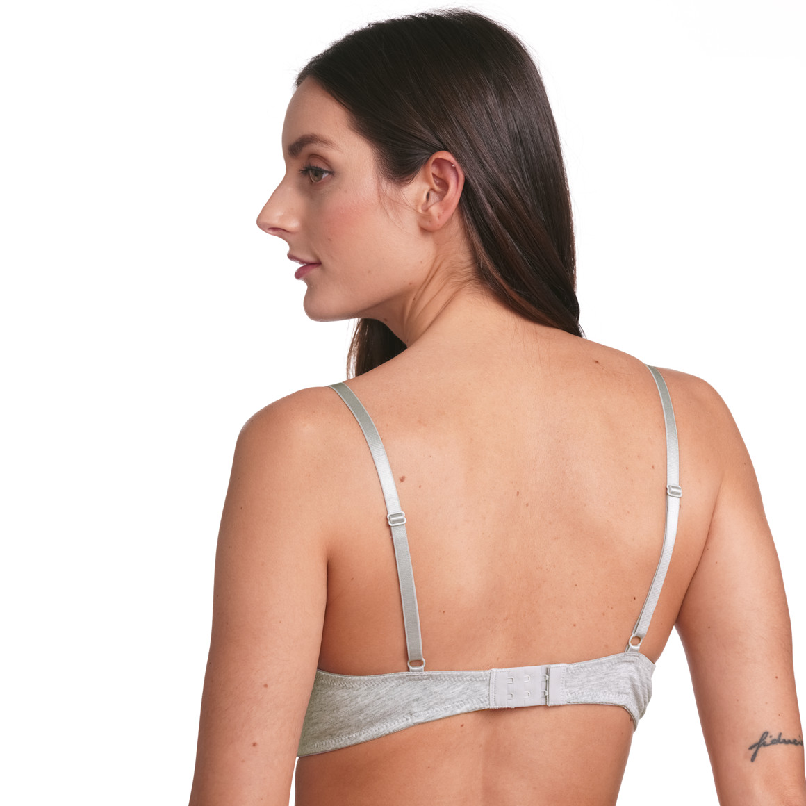 Gina Benotti 2 Damen Soft-BHs aus Baumwolle schwarz / hellgrau