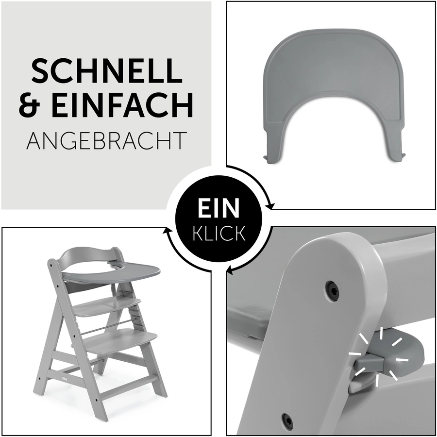 Hauck Alpha Esstisch Click Tray Grey