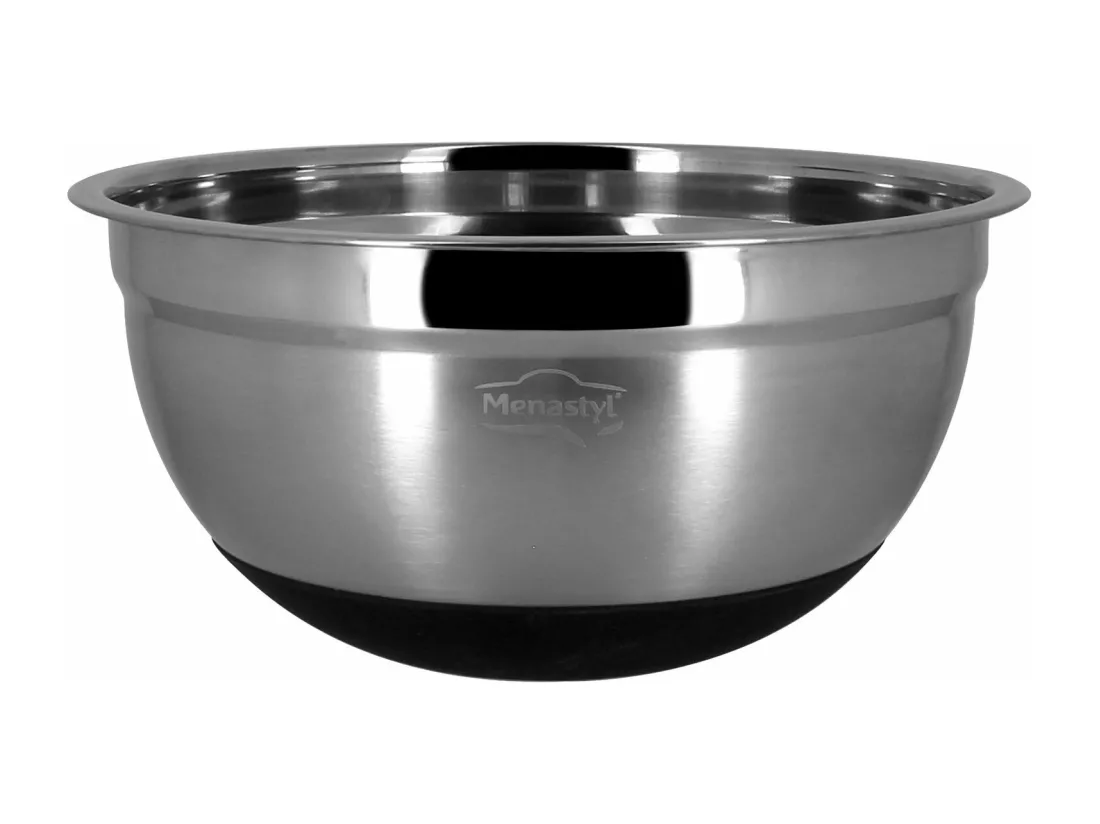 Menastyl - Bol A Melanger En Acier Inoxydable 22cm 2.5l Anti Derapant